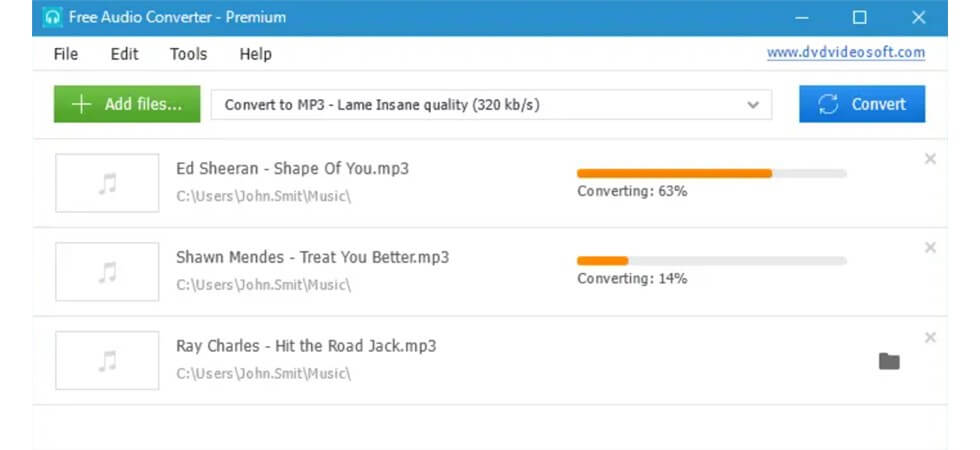 Free Audio Converter Interface