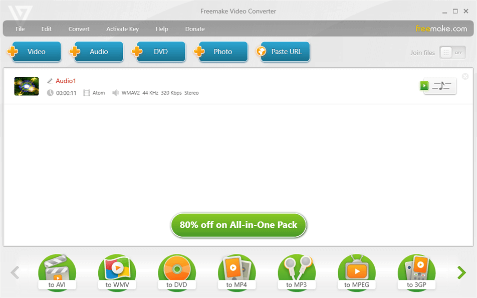 Freemake Audio Converter Overview