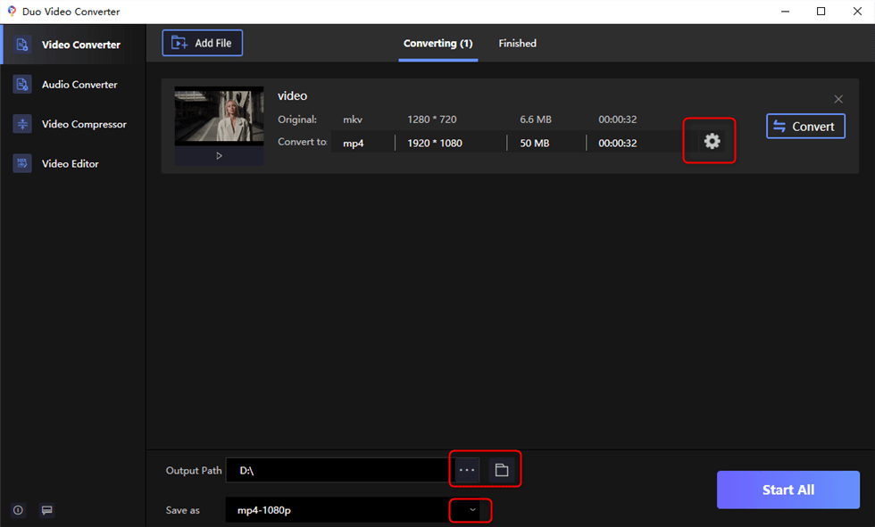 Select Output Format