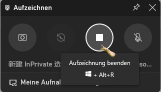 Aufzeichnung starten windows