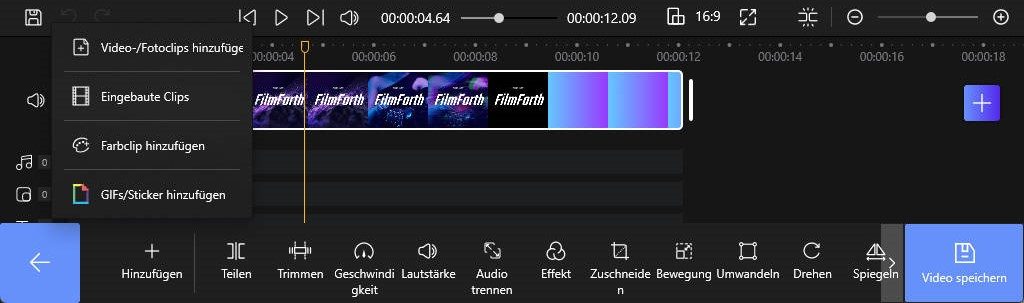 diashow bearbeiten mit filmforth