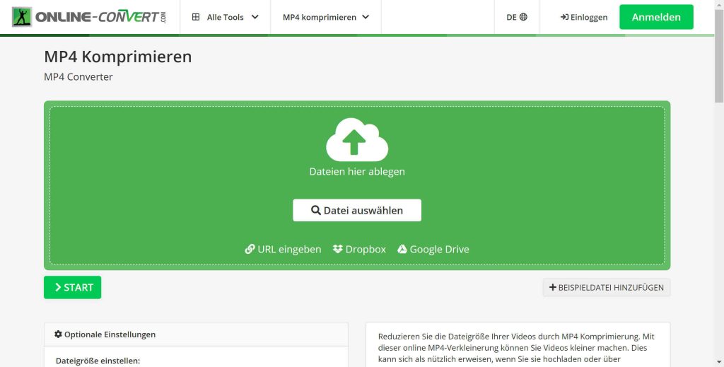 dateigröße online reduzieren