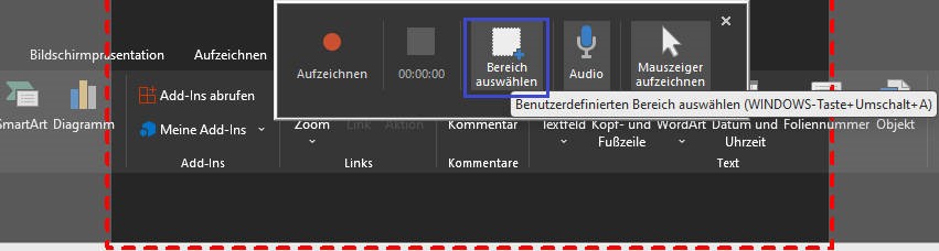 bildschirmbereich wählen