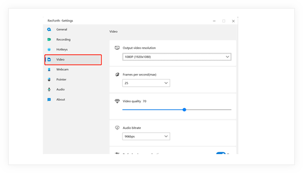 Choose the Video Option