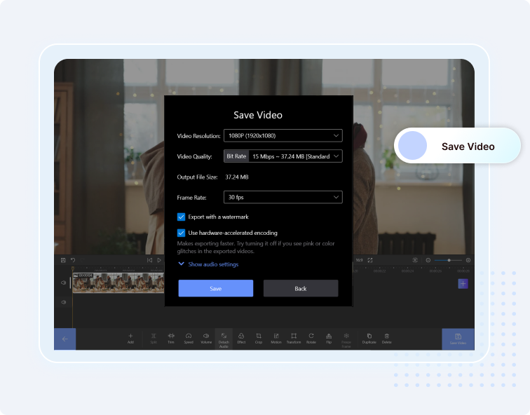 Export the Muted Video