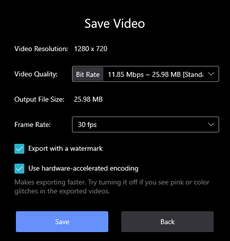 Save the Rotated Video
