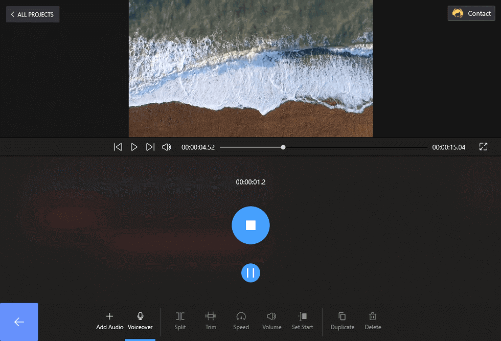 Pause the Audio Record