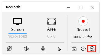 RecForth Setting Icon