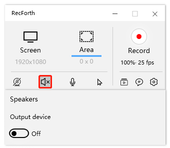 RecForth Speaker Icon