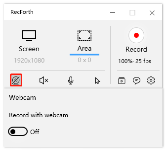RecForth Webcam Overlay