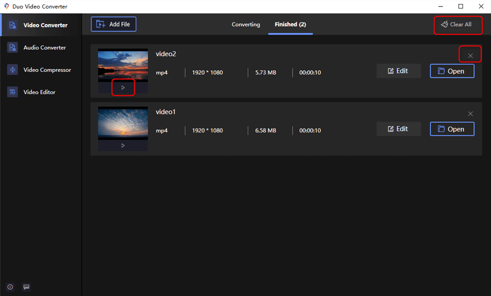 Video Format Settings