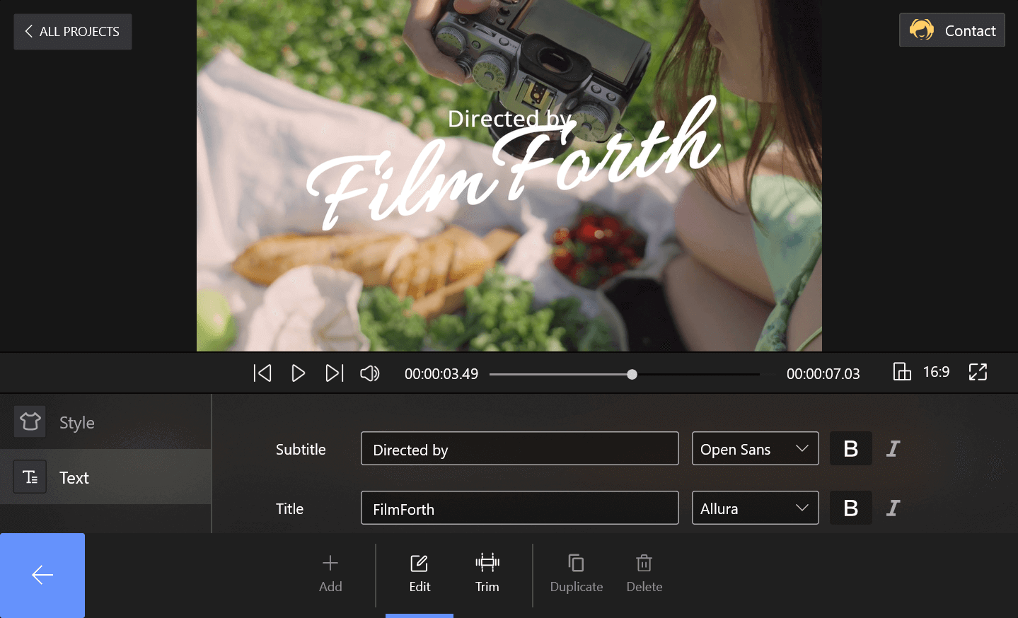 Import Media Clips to FilmForth