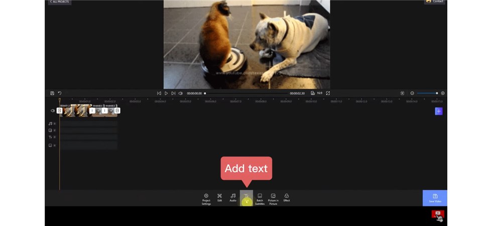 Click the Text Icon
