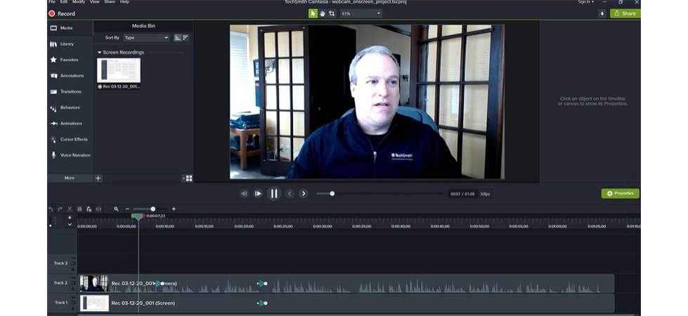 Camtasia Interface