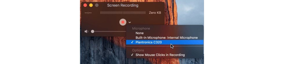 Choose Microphone Setting