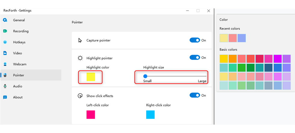Customize Highlight Pointer