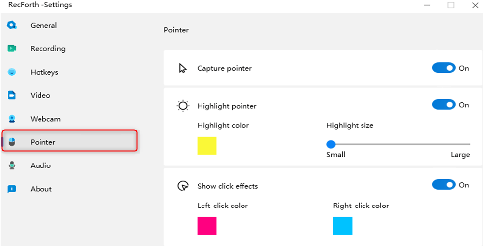 Customize the Pointer