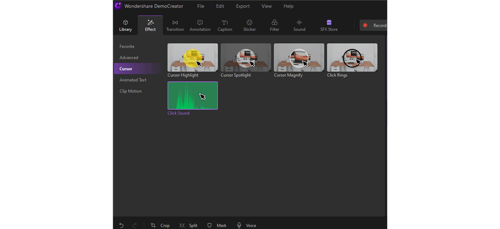 DemoCreator Cursor Effect
