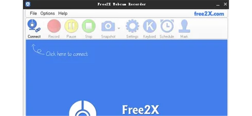 Free2X Webcam Recorder Interface
