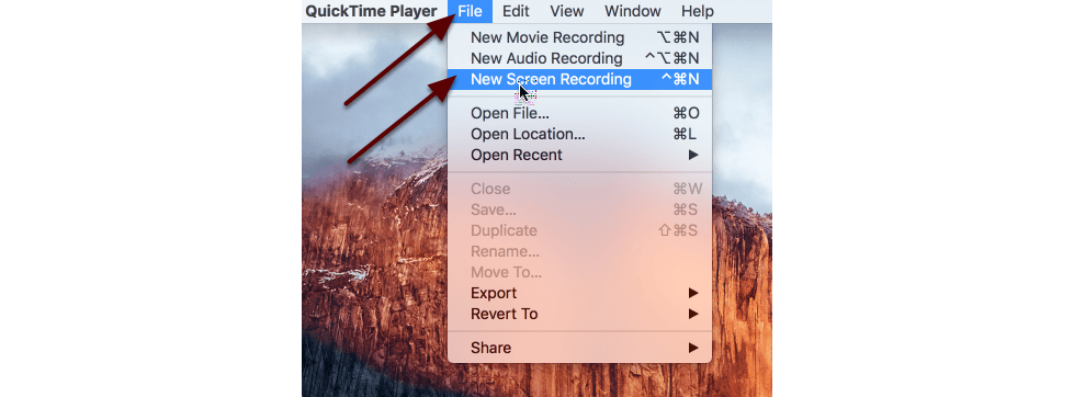 Open QuickTime Player