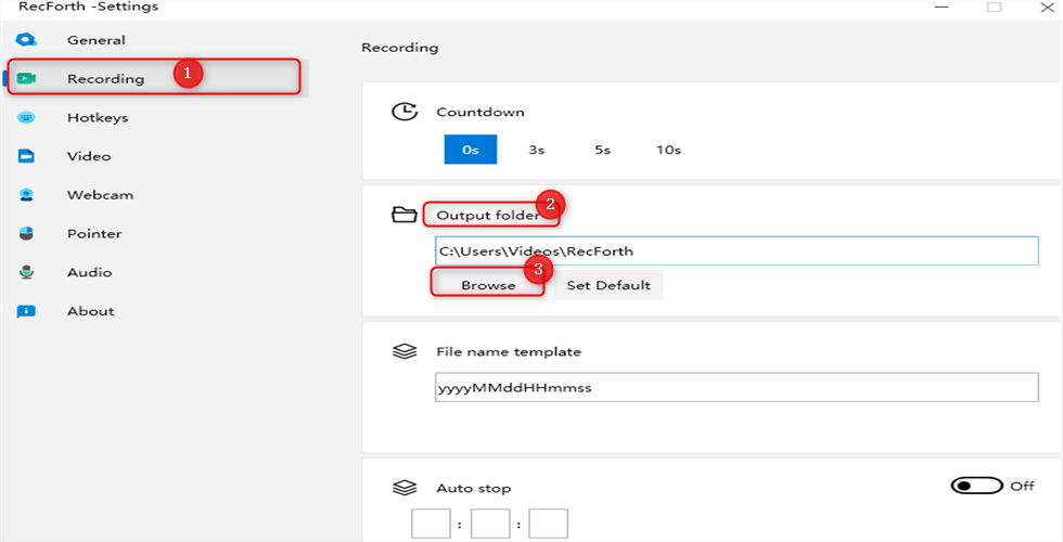 Preset Output File