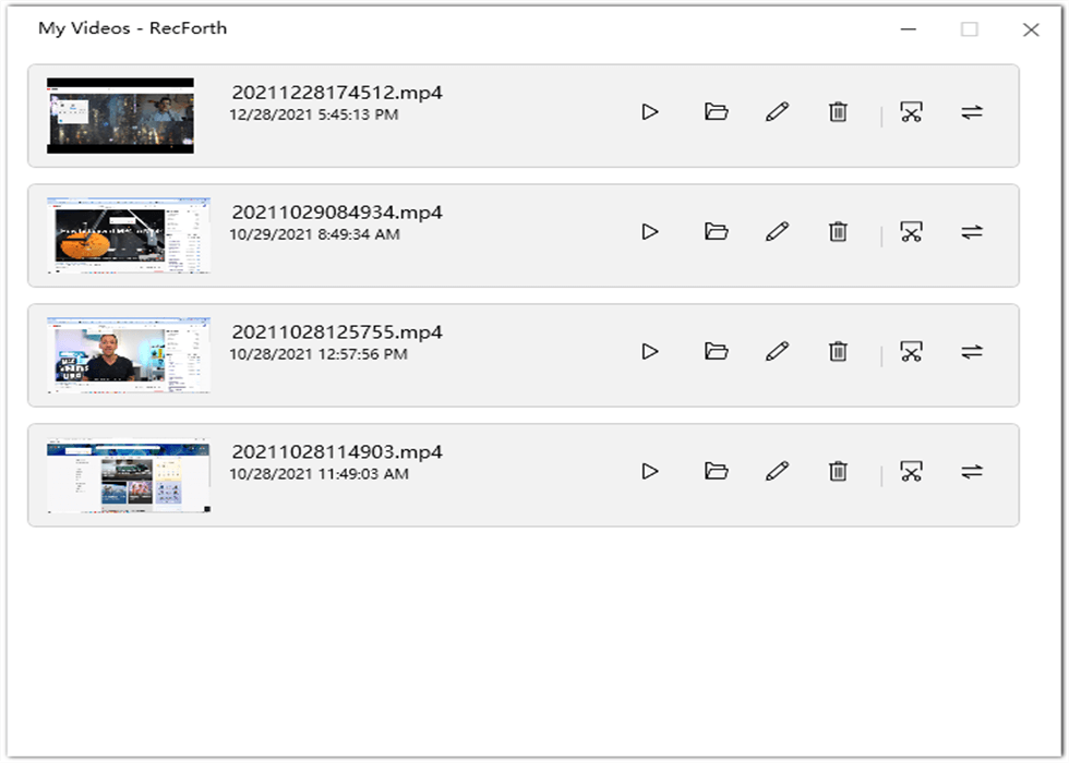 Preview My Captured Videos