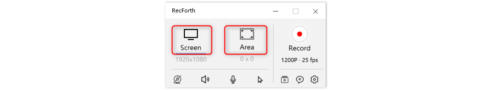 Screen and Area Modes