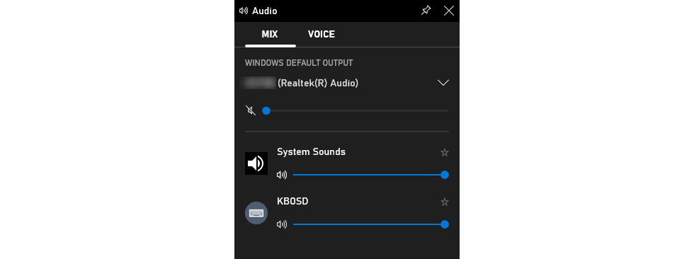 Xbox Game Bar Audio Setting