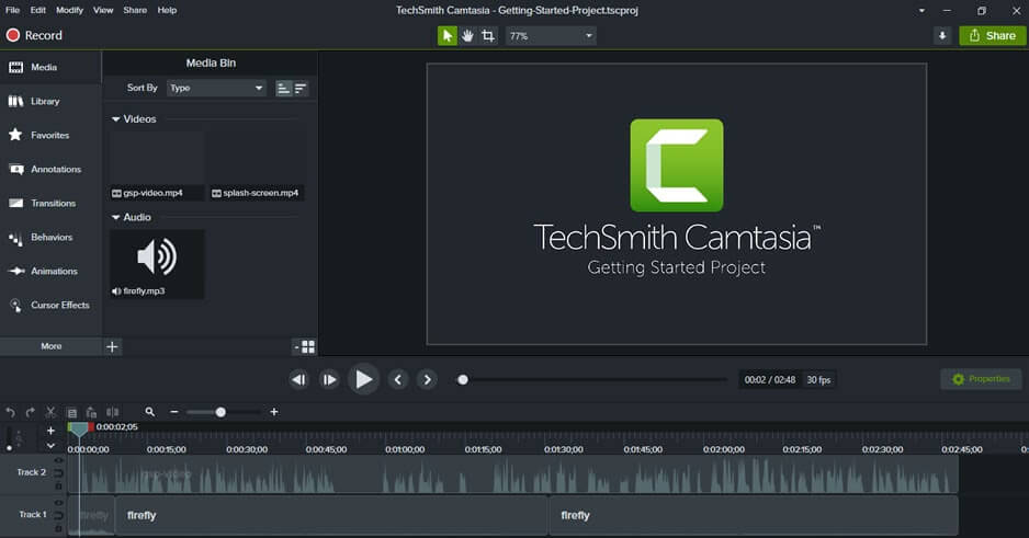 camtasia video editor for pc
