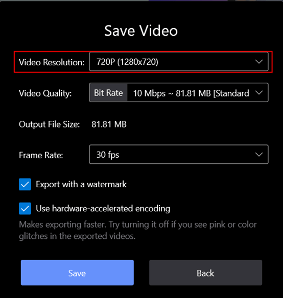 Adjust to Higher Video Resolution
