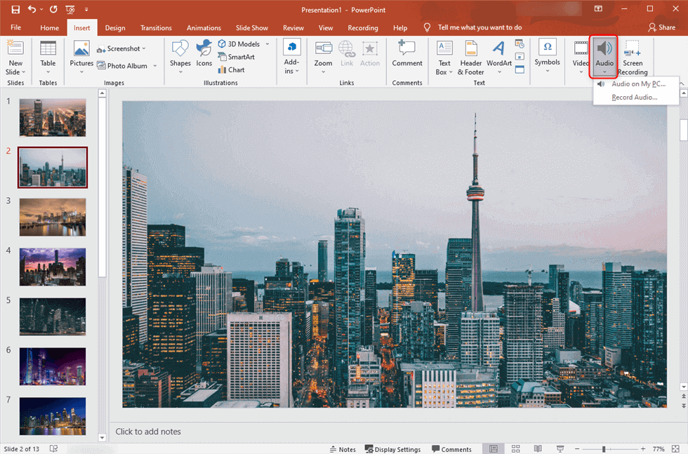 How to Add Music to Slideshow on PowerPoint