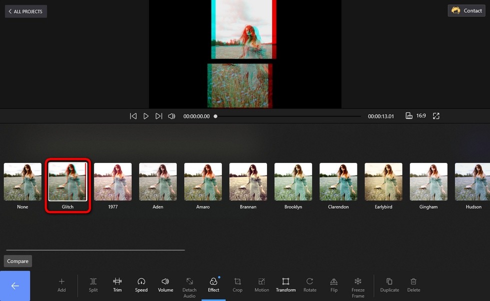 Add Glitch Effect