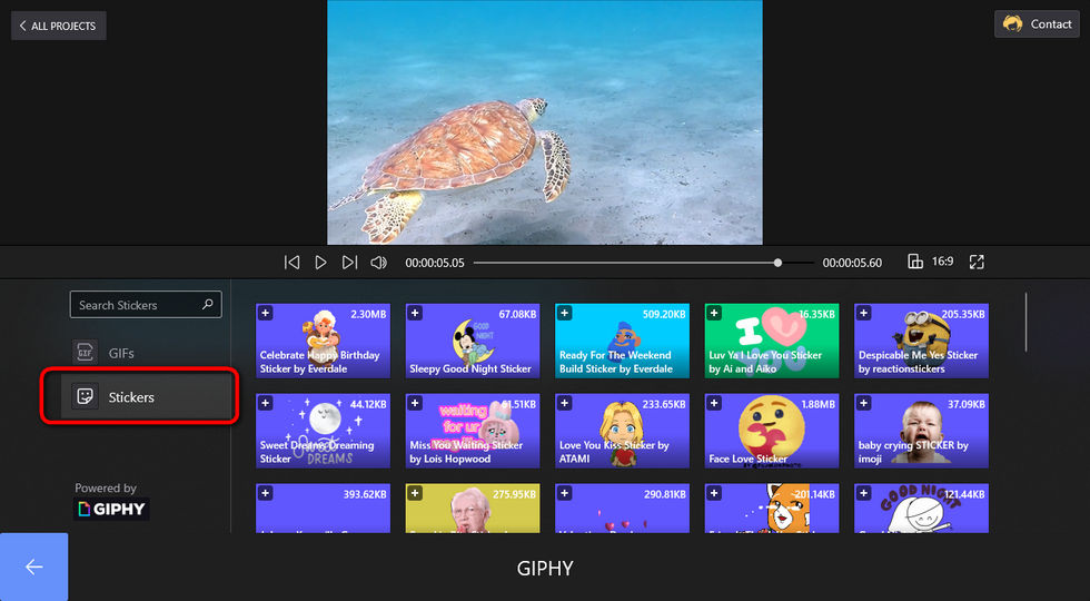 Add Stickers to Videos