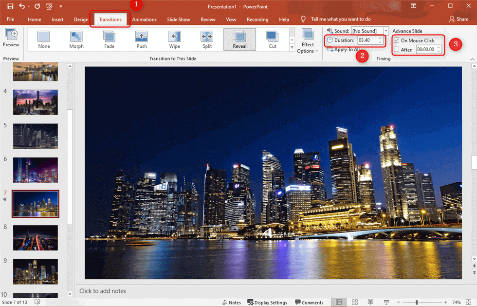 How to Add Transitions to Slideshow on PowerPoint