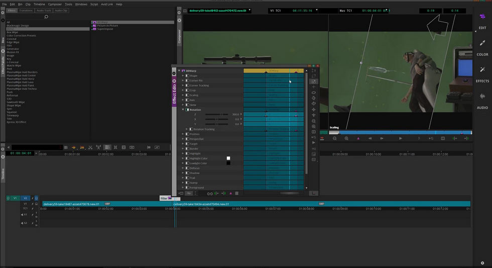 Avid Media Composer Effects