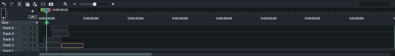 Camtasia Timeline Panel