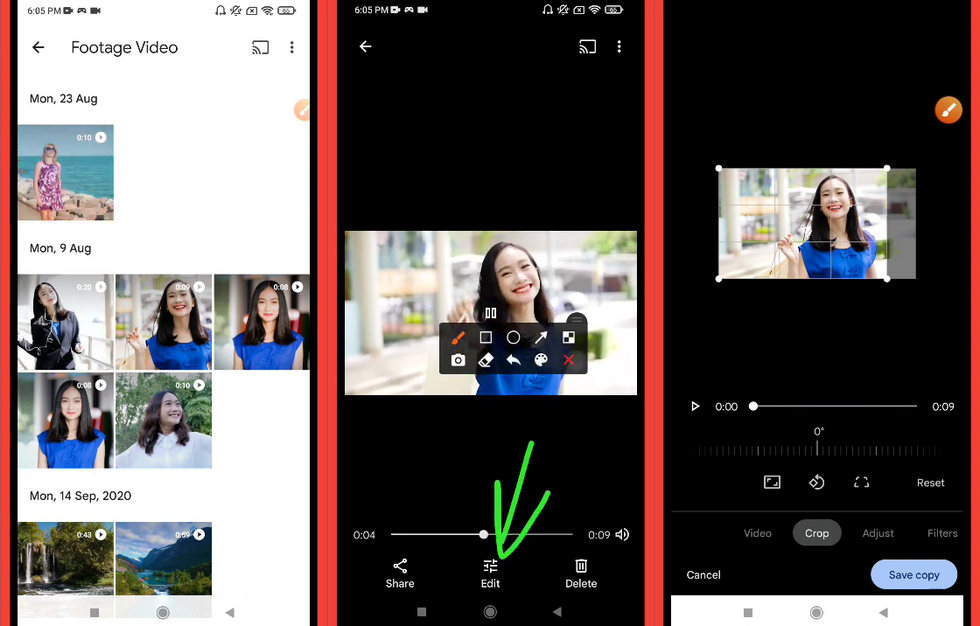 Crop a Video on Android Using Google Photos