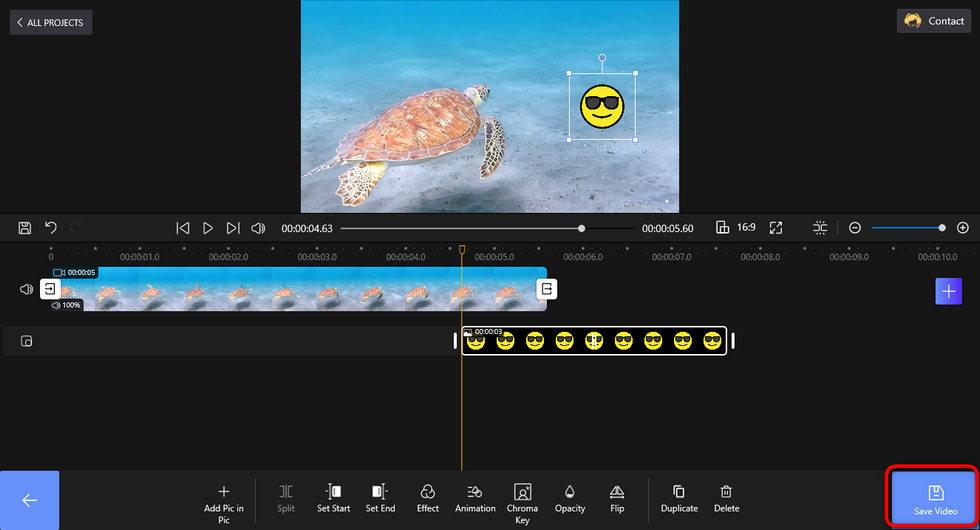 Save and Export Emoji Video