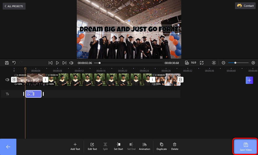 Export Graduation Slideshow