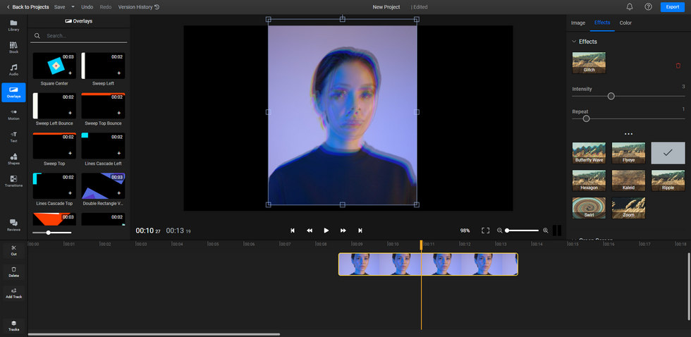 Flixier Glitch Effect