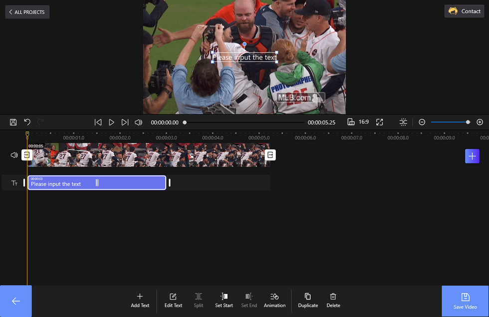 Go to Edit Text Screen