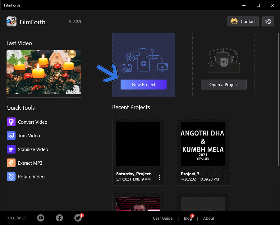 Create a New Project