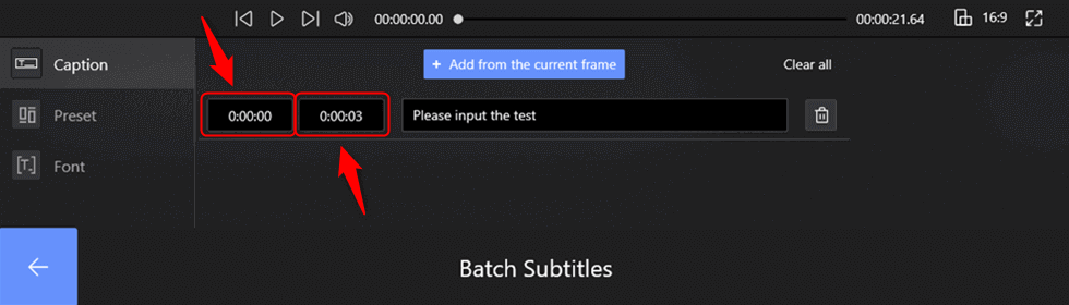 Set the Start and End of Each Line