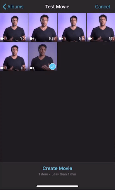 Select Video Clip