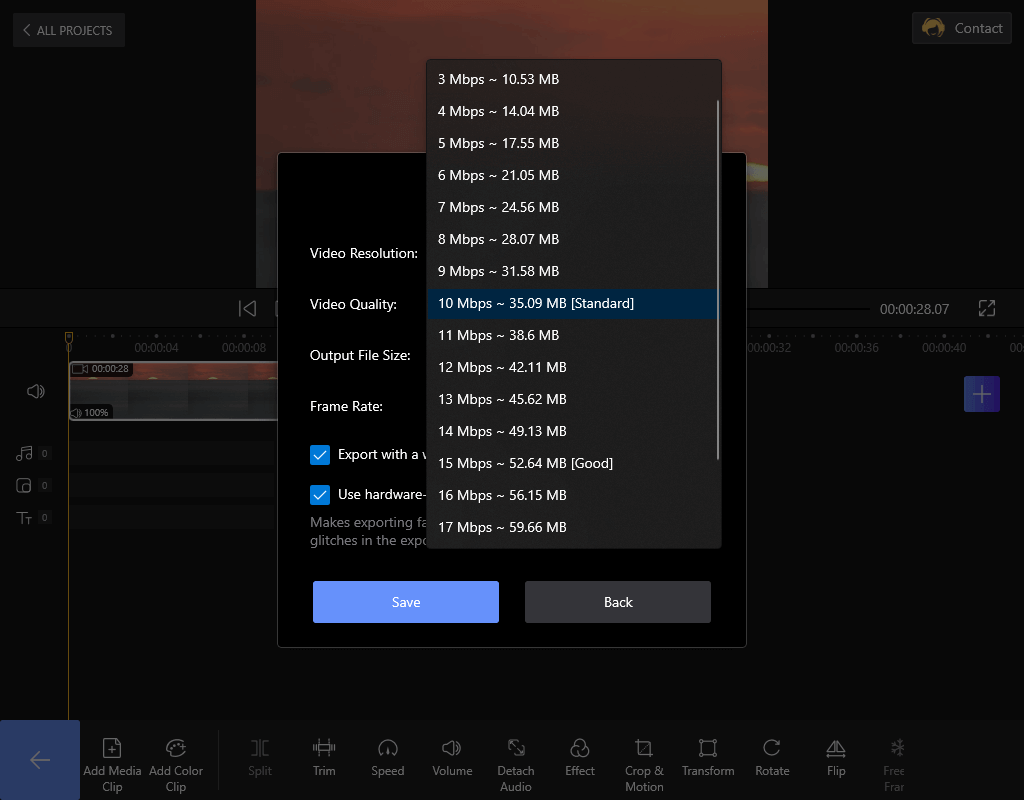 Choose Lower Video Quality