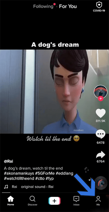 Me Section of TikTok