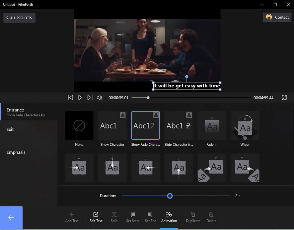 Animation Menu