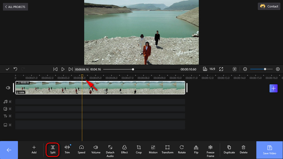 Split the video