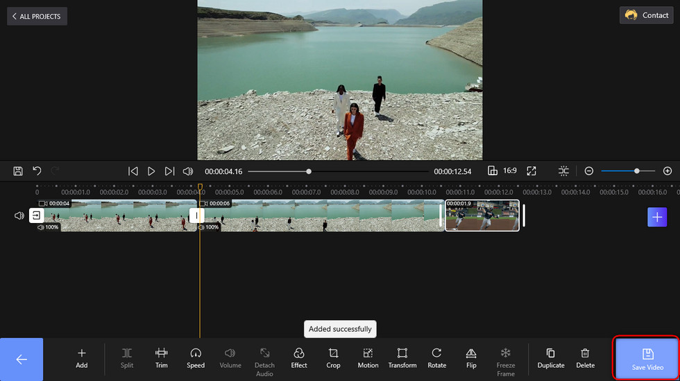 Click Save to export 