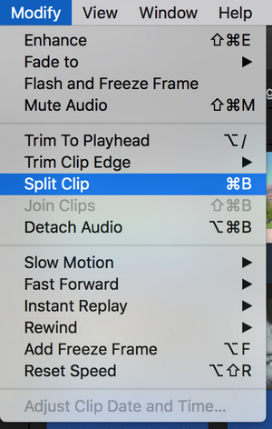 iMovie Basic Editing Tools